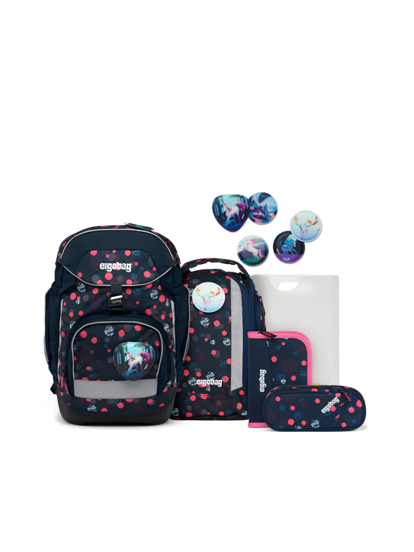 ERGOBAG | Schultaschen Set 6tlg PACK Reflex Glow - PhantBärsi | 